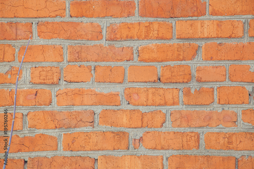 Surface of red brick wall Surface of red brick wall