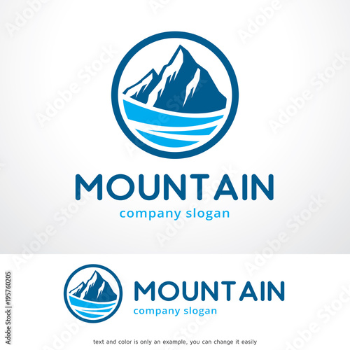 Mountain Logo Template Design Vector, Emblem, Design Concept, Creative Symbol, Icon