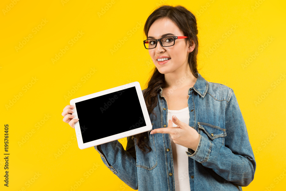 Young woman with tablet computer Young woman with tablet computer