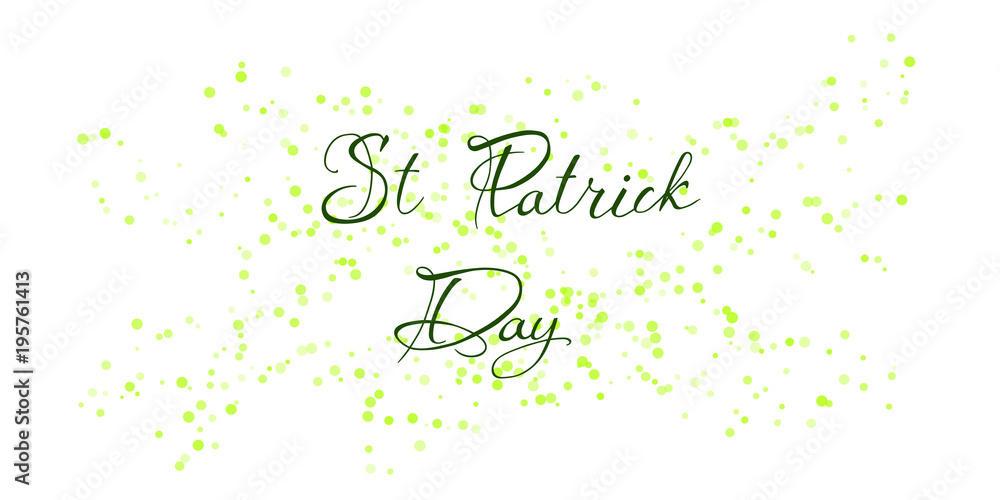 Vector illustration of Happy Saint Patrick's Day. Hand drawn typography badge. Vector illustration of Happy Saint Patrick's Day. Hand drawn typography badge.