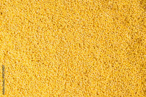 Yellow millet. The view from the top.