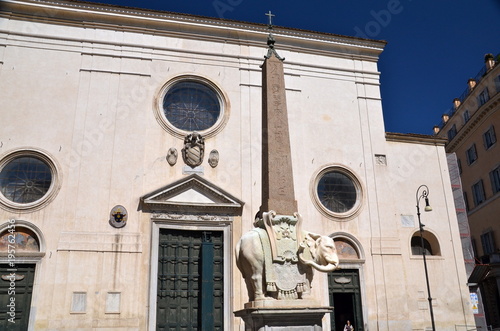 Canvas Print Elephant and Obelisk, Church of Santa Maria della Minerva, Rome