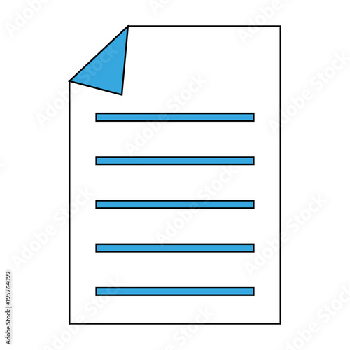 Sheet with bent corner vector illustration graphic design