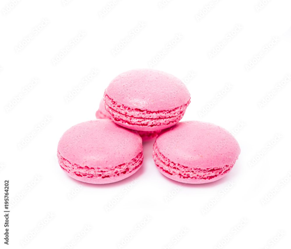 Pink strawberry traditional french dessert macarons Pink strawberry traditional french dessert macarons