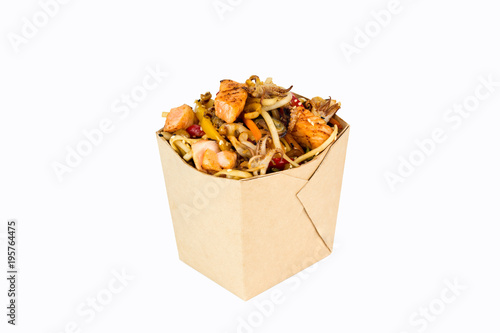 udon with seafood, with beef, with chicken, with vegetables