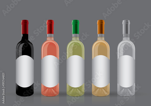 bottles of wine on a dark background