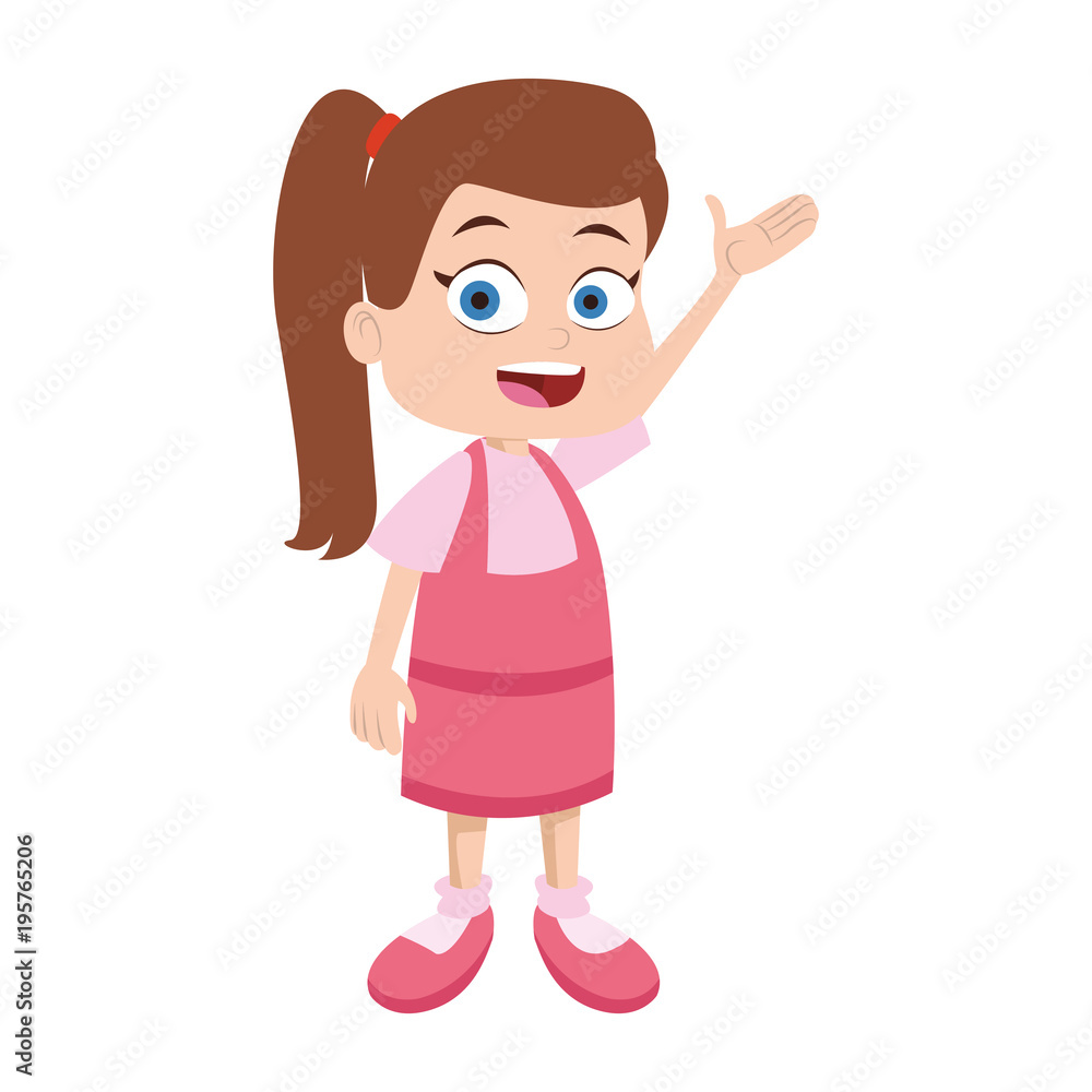 Beautiful school girl cartoon vector illustration graphic design Beautiful school girl cartoon vector illustration graphic design