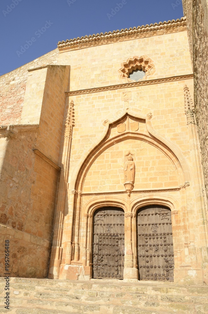 Entrance to church in Belmonte; Spain