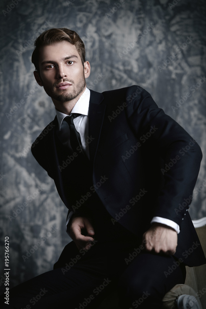 handsome elegant young man