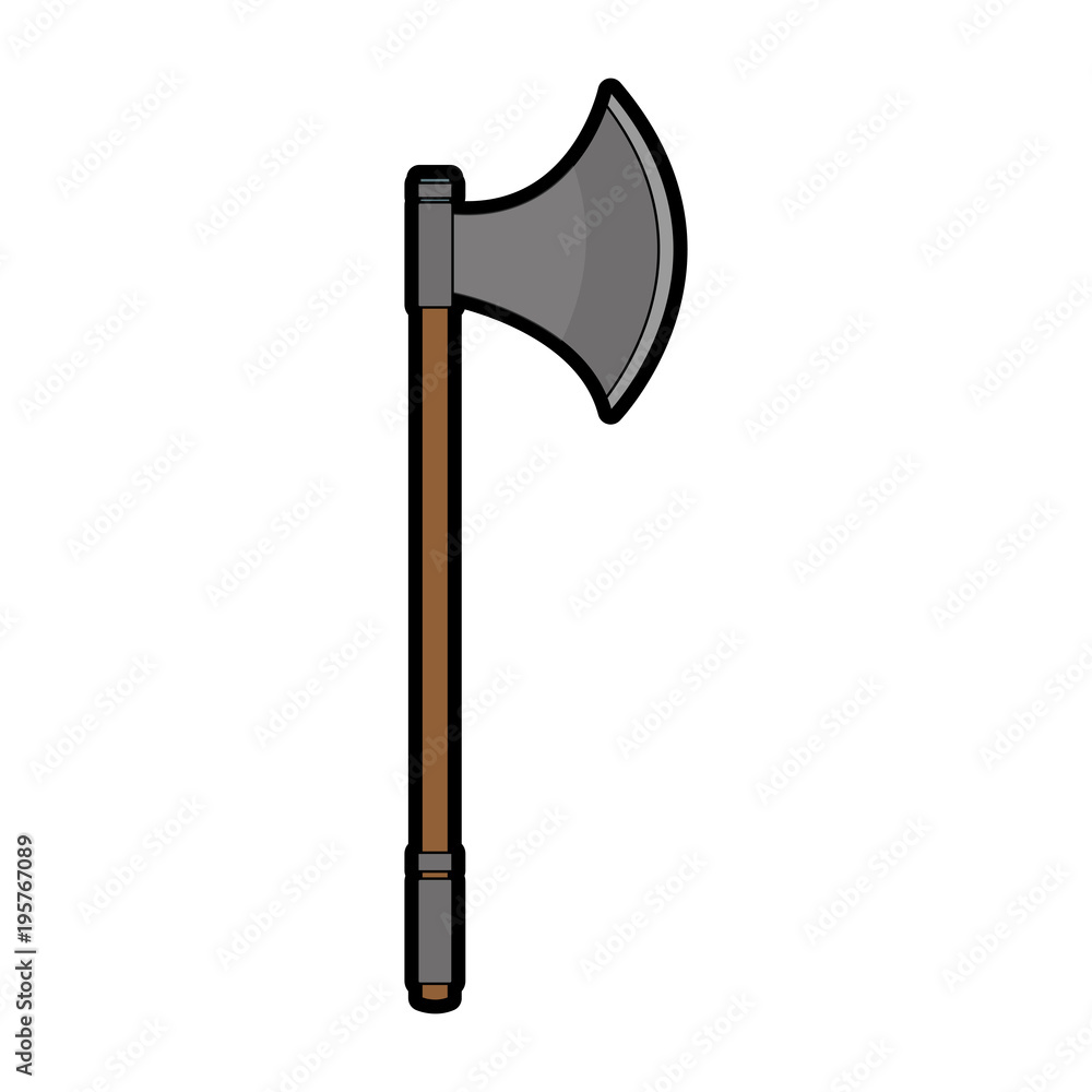 Axe medieval weapon vector illustration graphic design Axe medieval weapon vector illustration graphic design