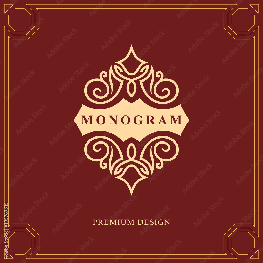 Monogram design elements, graceful template. Calligraphic elegant line art logo design. Capital Letter emblem sign for Royalty, business card, Boutique, Hotel, Heraldic, Jewelry. Vector illustration Monogram design elements, graceful template. Calligraphic elegant line art logo design. Capital Letter emblem sign for Royalty, business card, Boutique, Hotel, Heraldic, Jewelry. Vector illustration