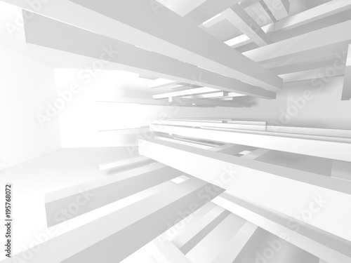 Futuristic White Architecture Design Background