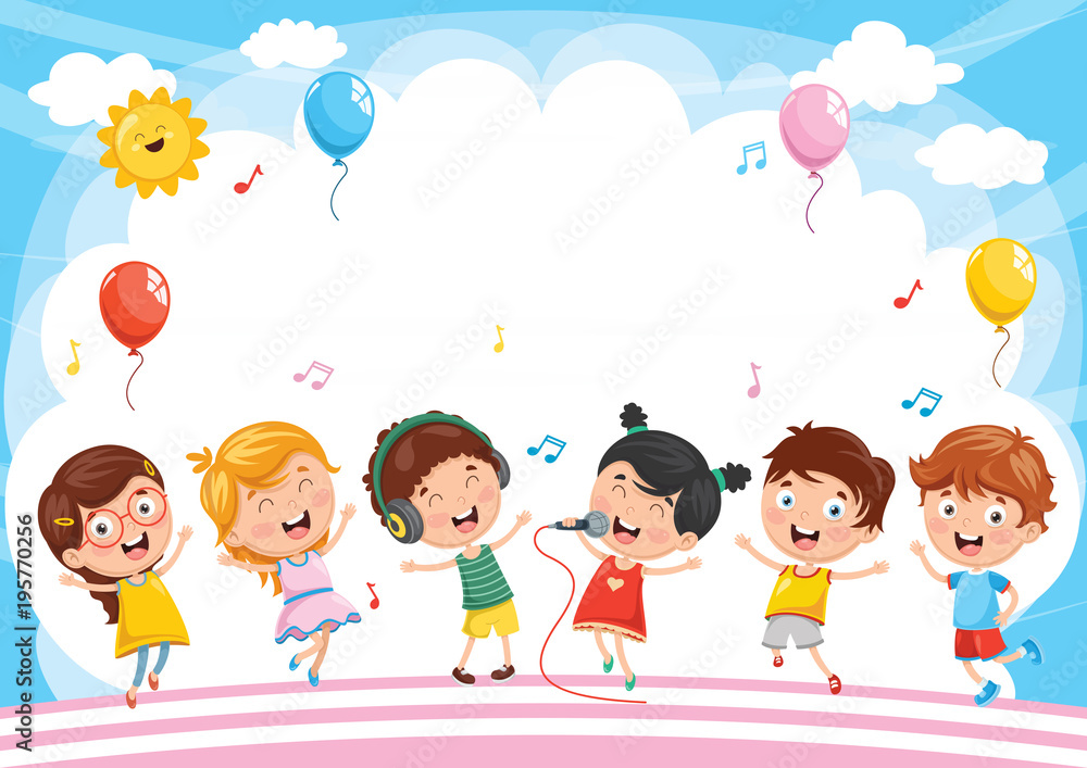 Vector Illustration Of Kids Background Vector Illustration Of Kids Background
