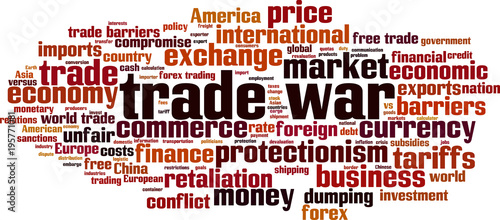 Trade war word cloud