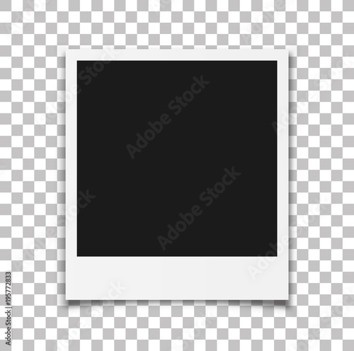 Photo frame mockup. Vector illustration.