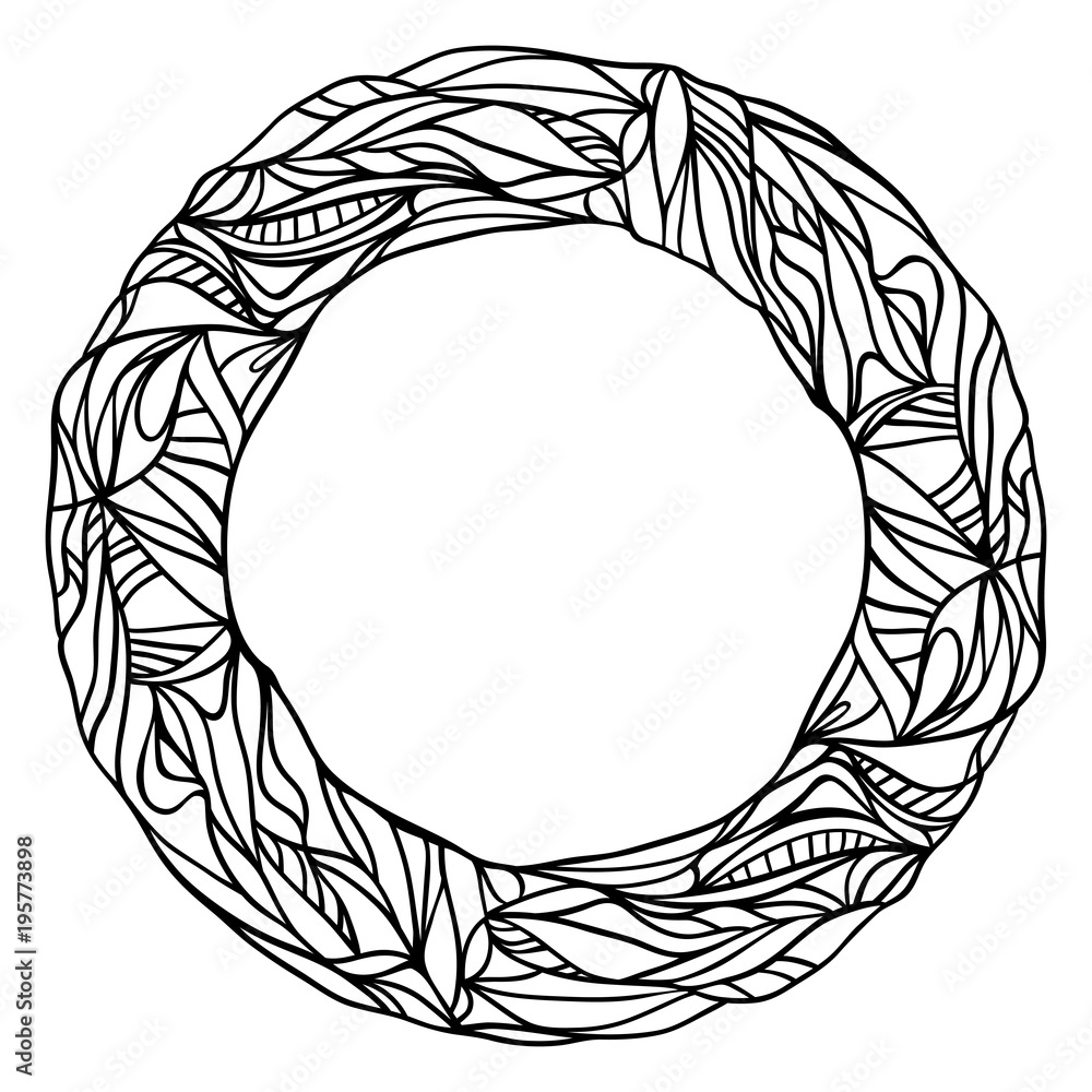 Abstract hand drawn circle.