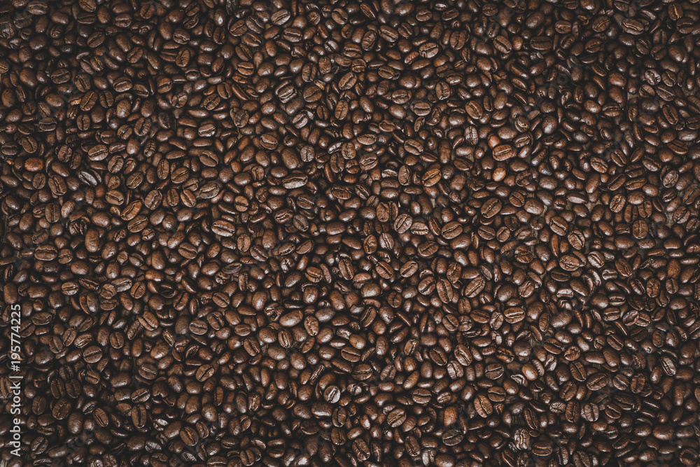 Roasted coffee beans background Roasted coffee beans background