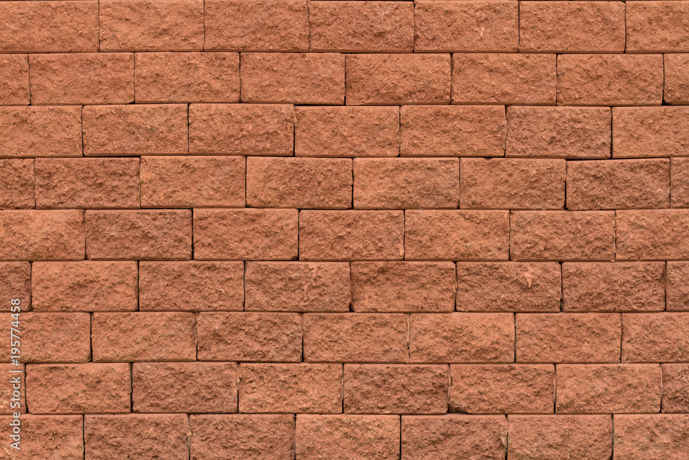 Obraz premium Abstract brown stone blocks wall background, Grunge and vintage wallpaper design