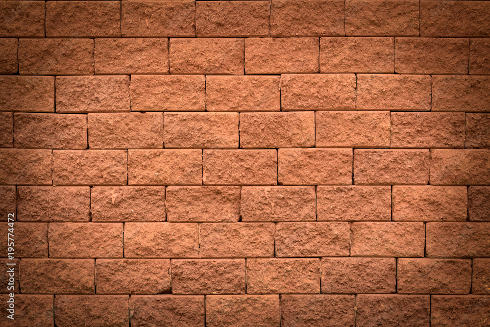 Abstract brown stone blocks wall background, Grunge and vintage wallpaper  design Stock Photo | Adobe Stock