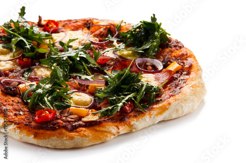 Pizza on white background 