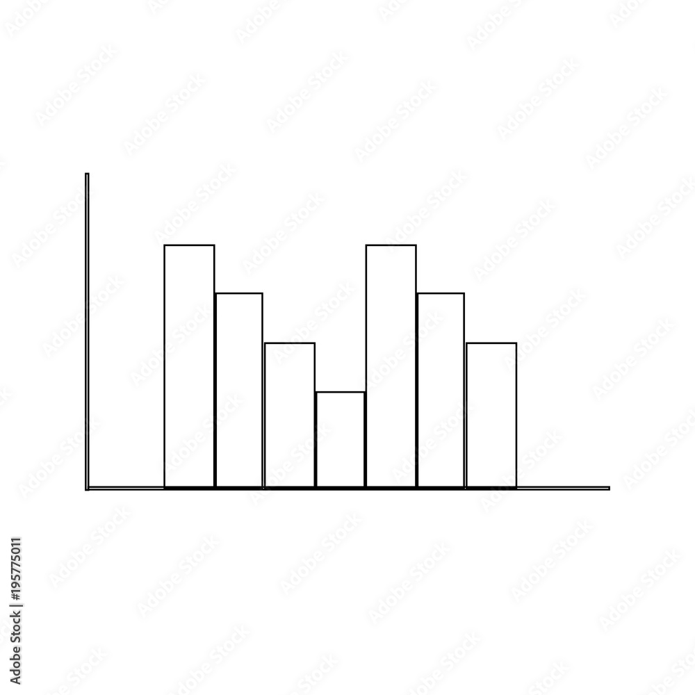Graph chart vector icon. presentation and chart. Business concept