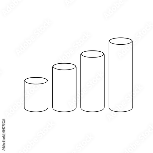 Graph chart vector icon. presentation and chart. Business concept