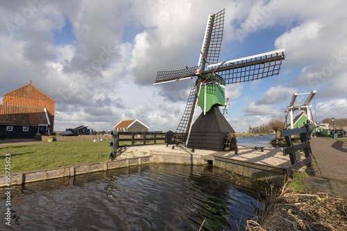 Traditional buildings in the Zaanse Schans  Zaandam  The Netherlands