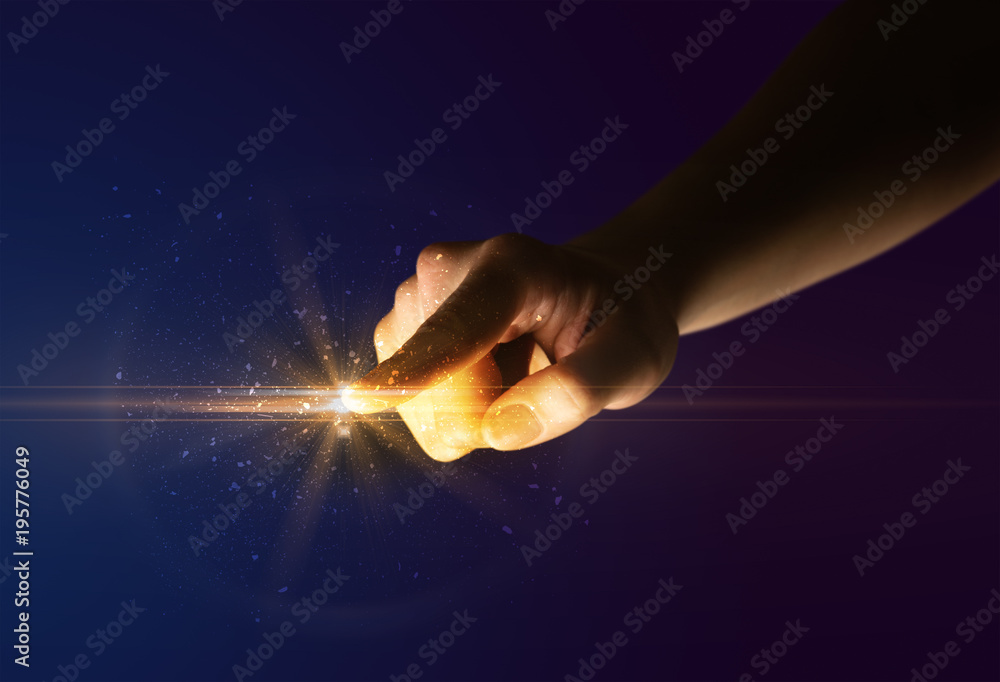 Fototapeta premium Finger touching interface