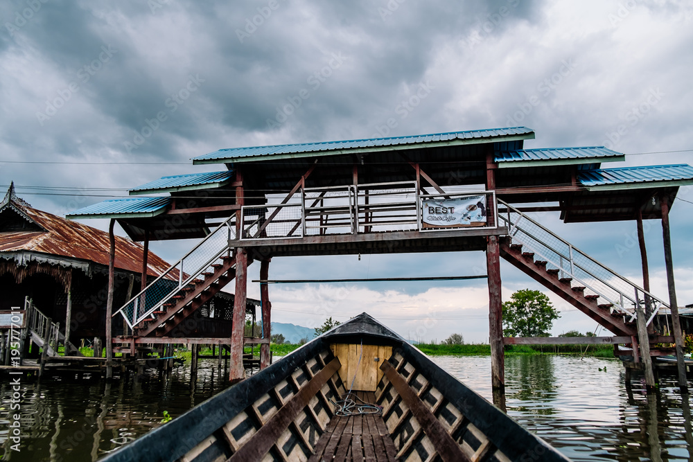 Boat on Inle lake shan state Myanmar