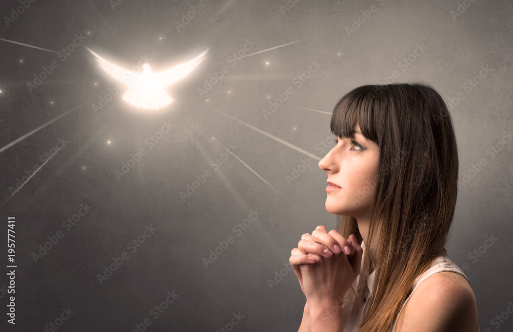 Obraz premium Praying girl