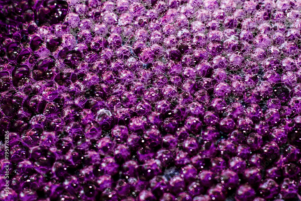 purple bubbles of water, the texture of the water