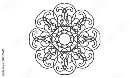 Coloring Book Ornament Mandala Floral Symbol