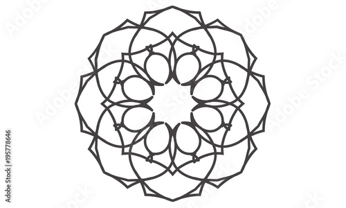 Coloring Book Ornament Mandala Floral Symbol