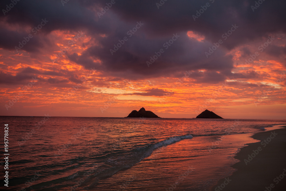 sunrise at lanikai beach
