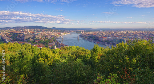 cityscape of Budapest, Hungary in a sunny day