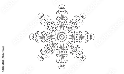 Coloring Book Ornament Mandala Floral Symbol