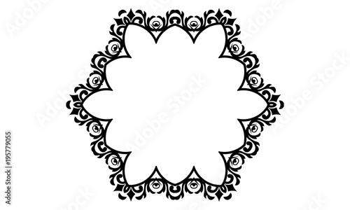 Coloring Book Ornament Mandala Floral Wedding Symbol