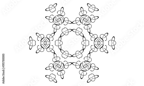 Coloring Book Ornament Mandala Floral Symbol