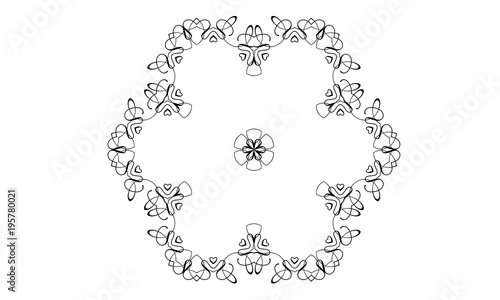 Coloring Book Ornament Mandala Floral Symbol