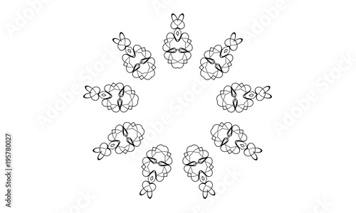 Coloring Book Ornament Mandala Floral Symbol