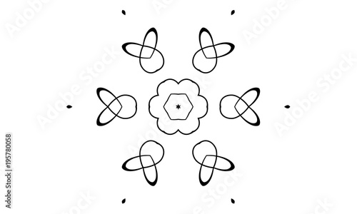 Coloring Book Ornament Mandala Floral Symbol