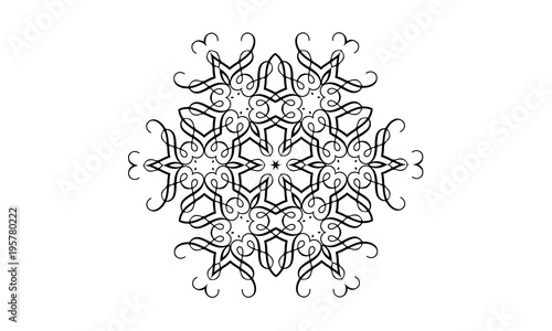 Coloring Book Ornament Mandala Floral Symbol