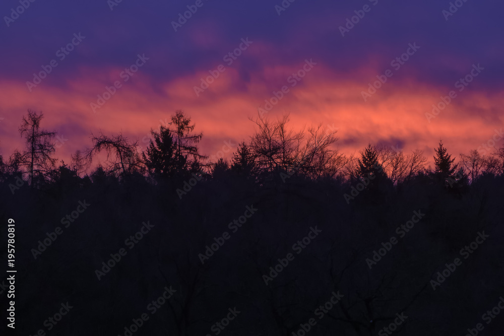 A colorful morning sky