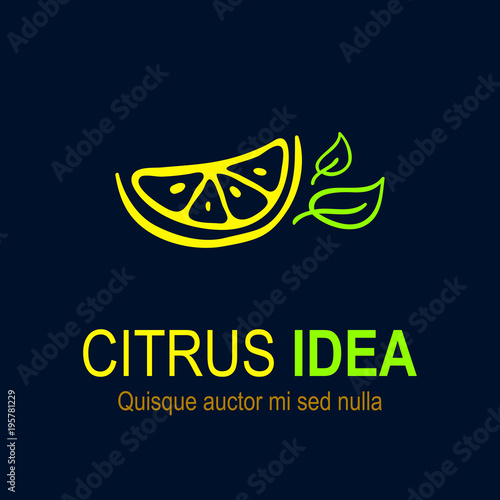 Lemon, fresh drink logo vector design. Fruit logo template you can use for product, restaurant and food logo. Vector Illustration. Lemon sign icon. Citrus idea