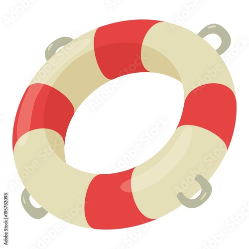 Lifebuoy icon, cartoon style