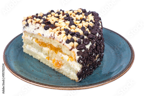 Wallpaper Mural Piece of low-calorie fruit cake. Healthy dessert Torontodigital.ca