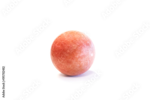Colorful large size Marble Ball or Marble Egg isolated over white background.