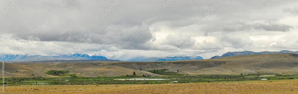 Altai mountains panorama landscape.