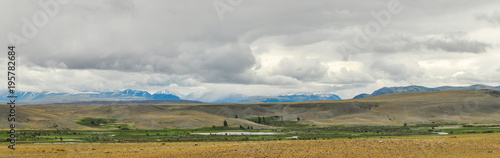 Altai mountains panorama landscape.