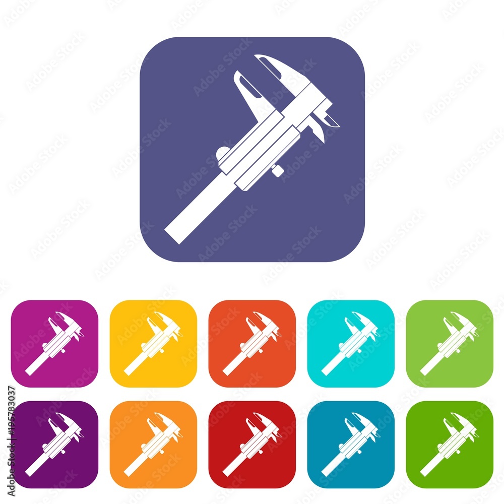 Calipers icons set Calipers icons set